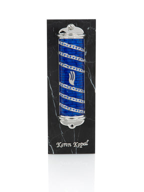 Blue Modern Mezuzah