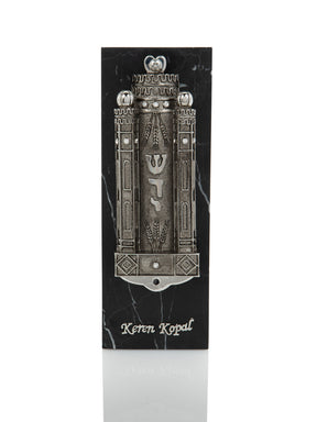 Silver Contemporary Holy Ark Mezuzah