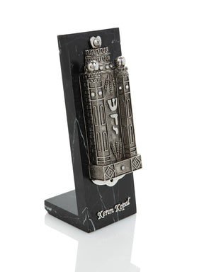 Silver Contemporary Holy Ark Mezuzah
