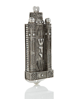 Silver Contemporary Holy Ark Mezuzah