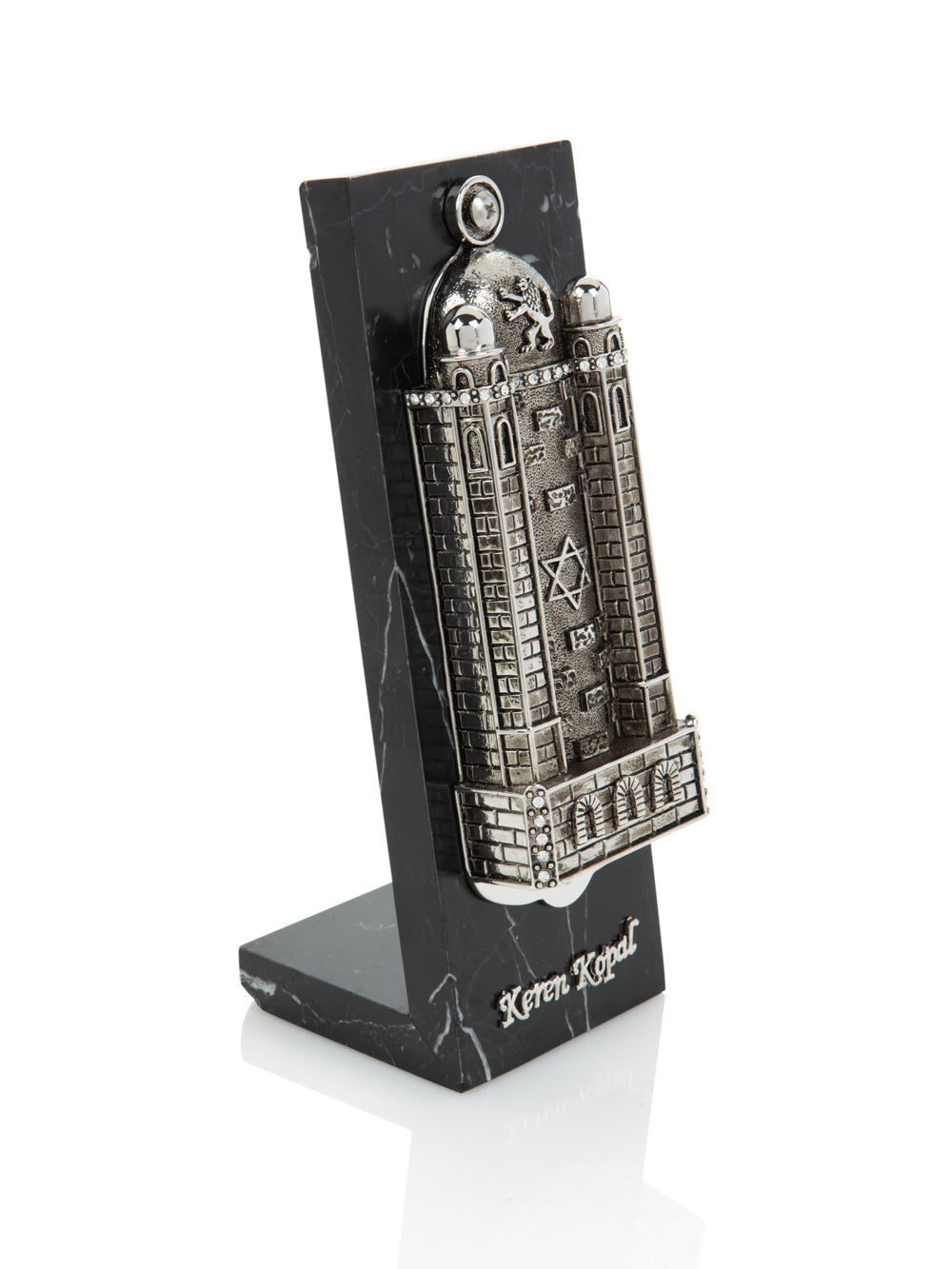 Silver Western Wall style Mezuzah