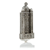 Silver Western Wall style Mezuzah