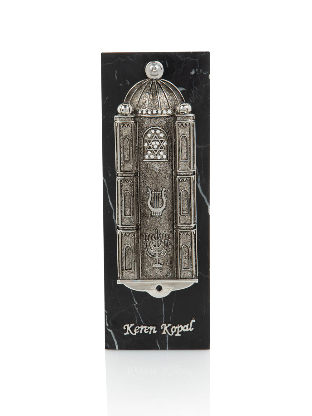 Silver Judaica style Mezuzah