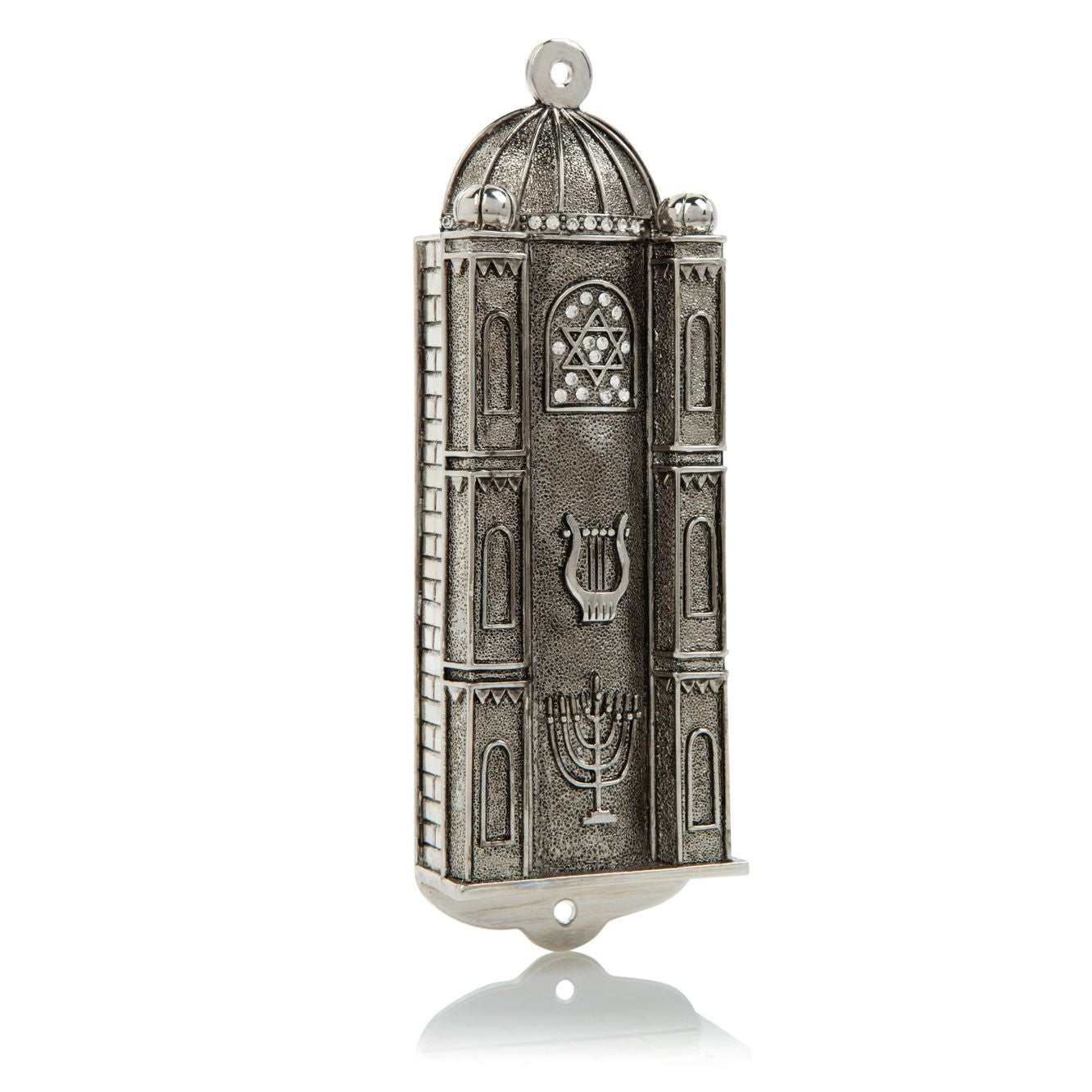Silver Judaica style Mezuzah