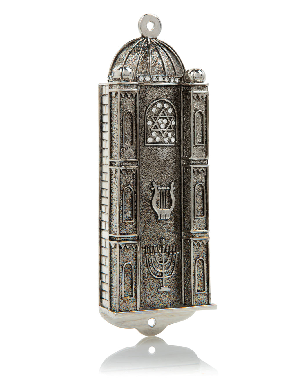 Silver Judaica style Mezuzah