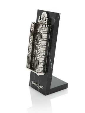 Silver Holy Ark style Mezuzah