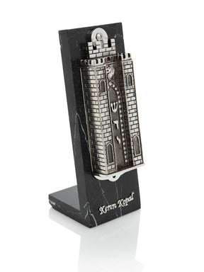 Silver Holy Ark style Mezuzah