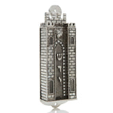 Silver Holy Ark style Mezuzah