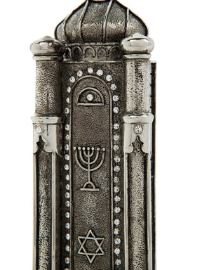 Silver Modern Holy Ark Mezuzah