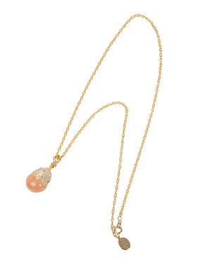 Collier à pendentif Œuf rose