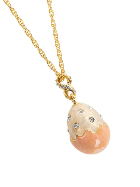 Collier à pendentif Œuf rose