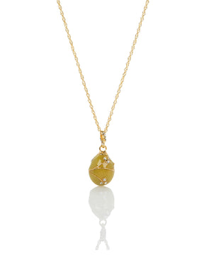 Yellow Egg Pendant Gold Necklace