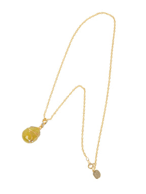Yellow Egg Pendant Gold Necklace