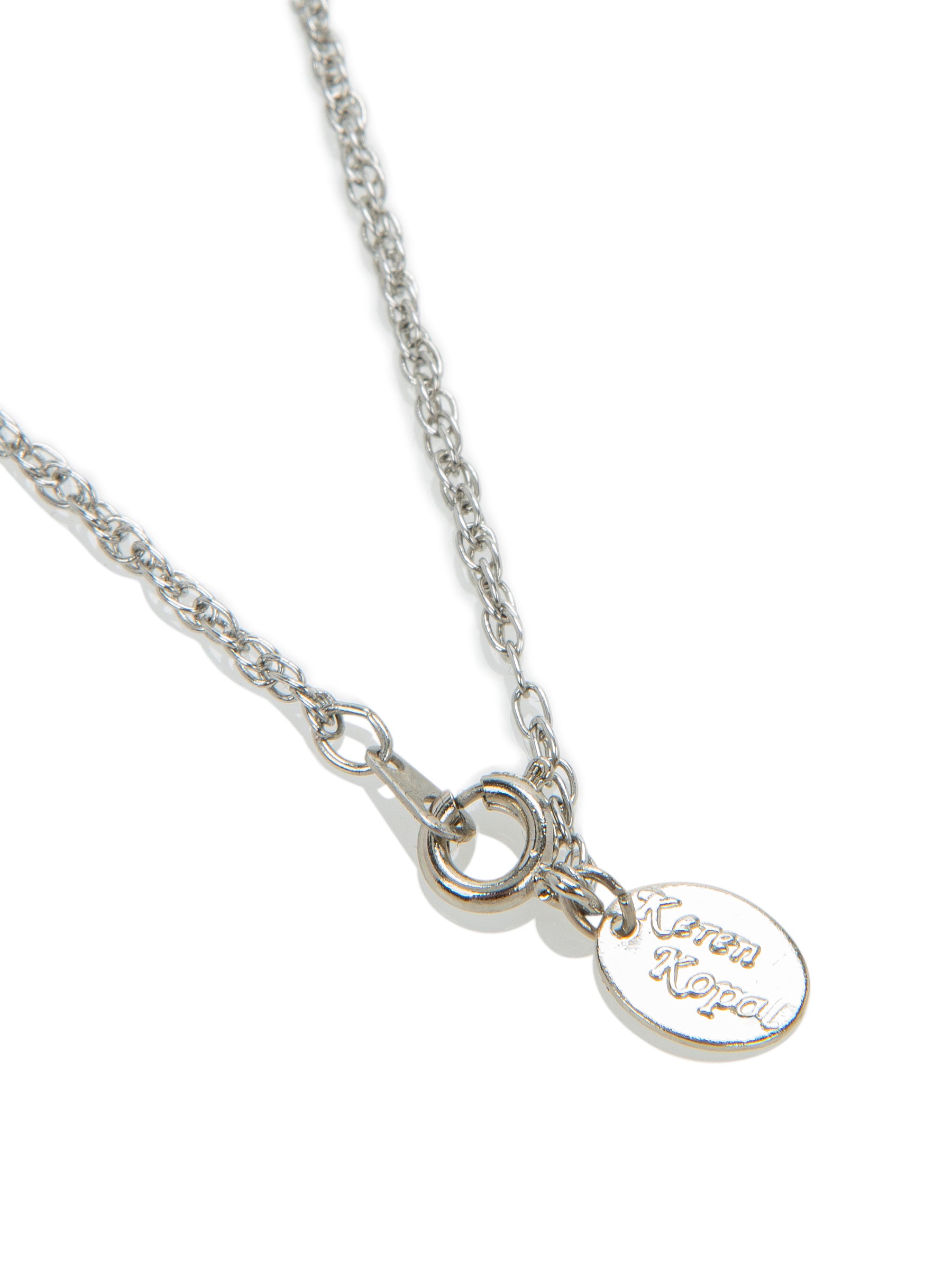 Silver Egg with Pink Crystals Pendant Necklace