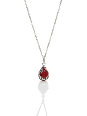 Red Egg Pendant Necklace