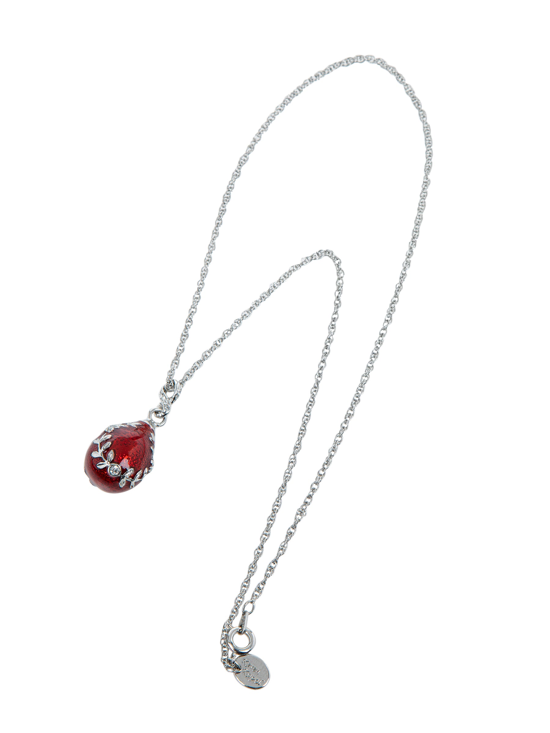 Red Egg Pendant Necklace