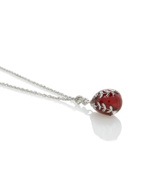 Red Egg Pendant Necklace