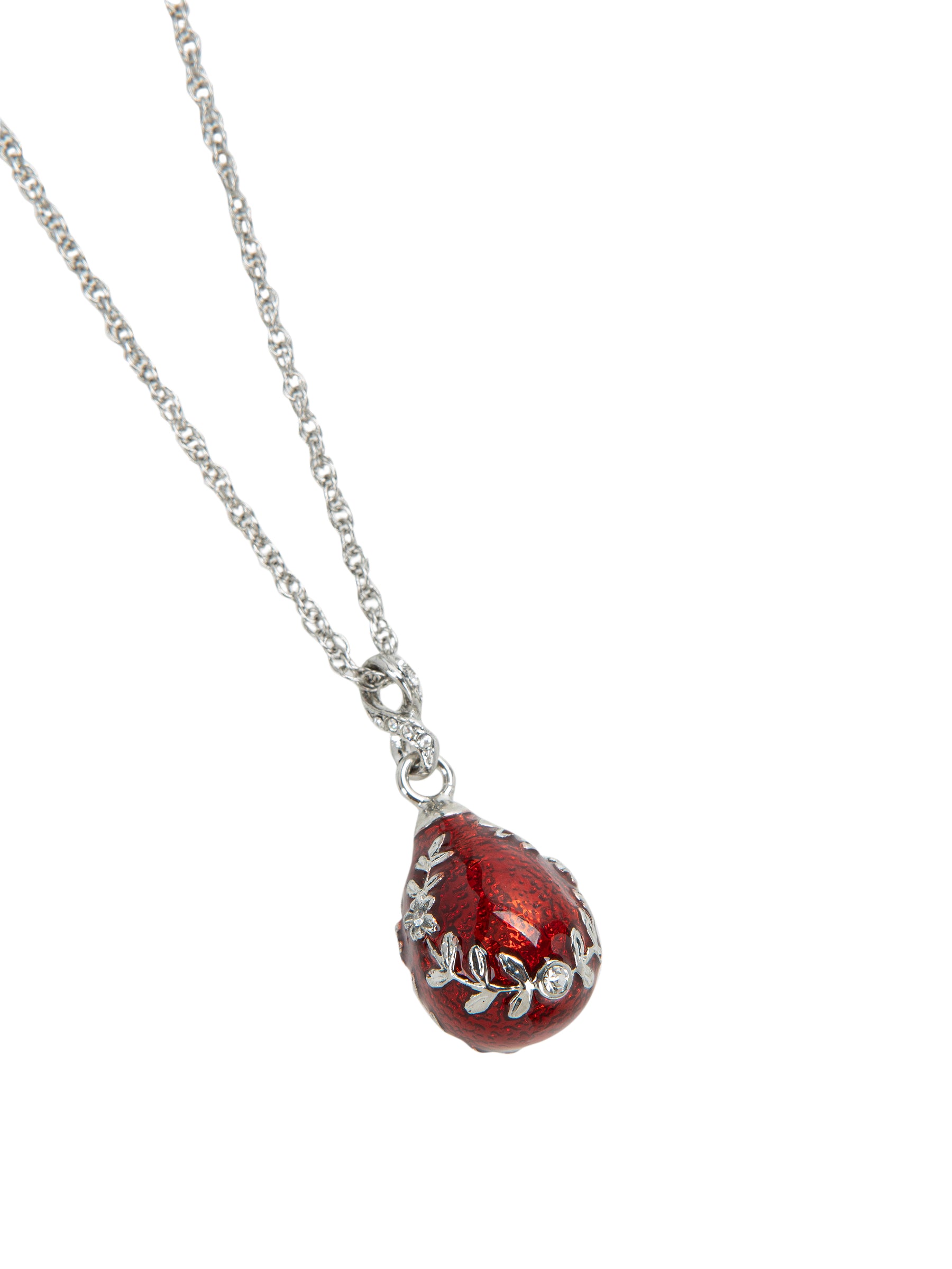 Red Egg Pendant Necklace