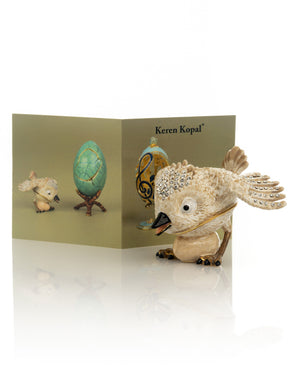 Beige Bird with Egg Trinket Box
