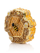 Trinket Box Honeycomb with a Bee Queen on top