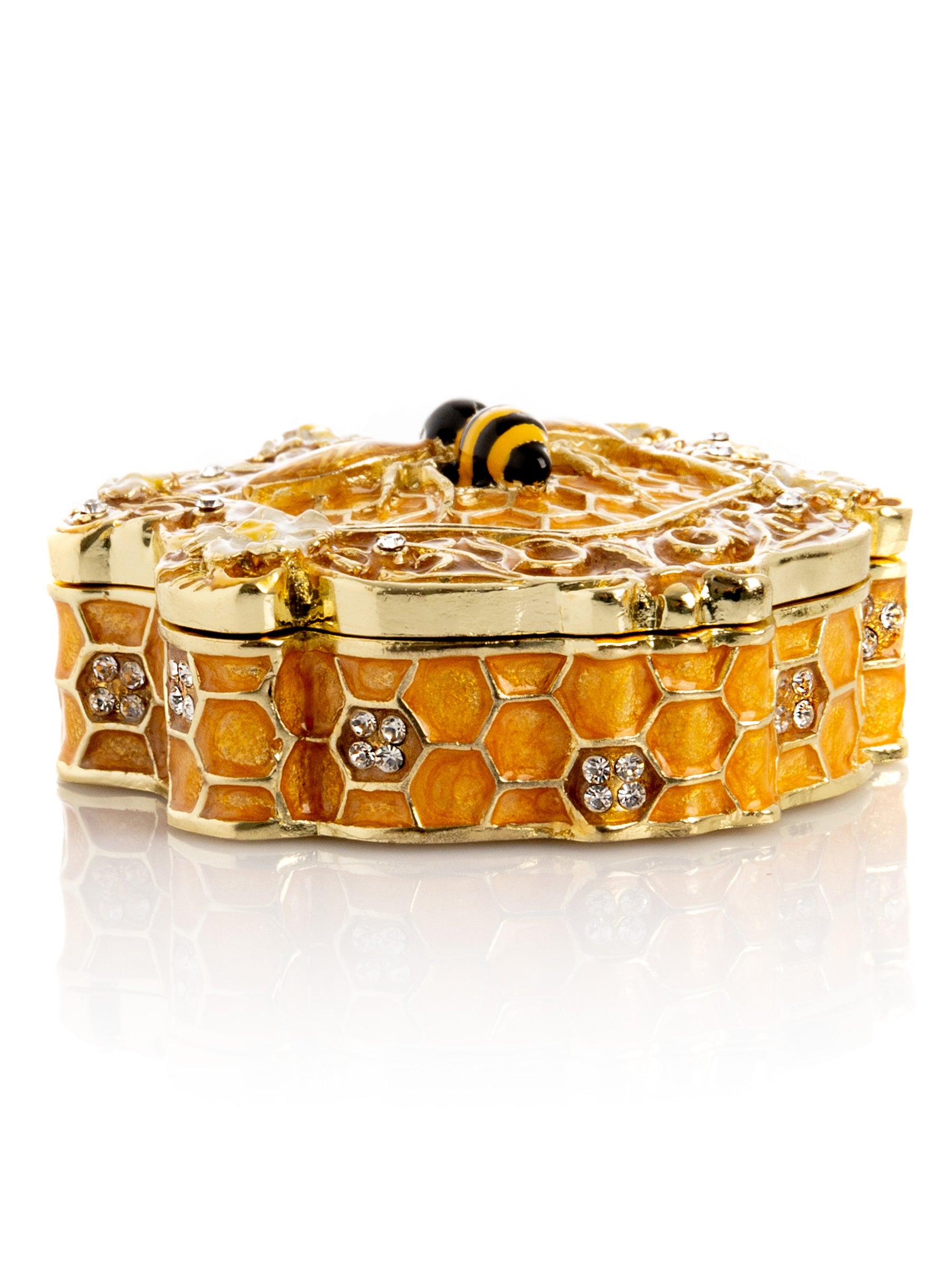 Keren Kopal Trinket Box Honeycomb with a Bee Queen on top