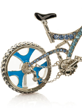 Bicycle clock with Blue crystals