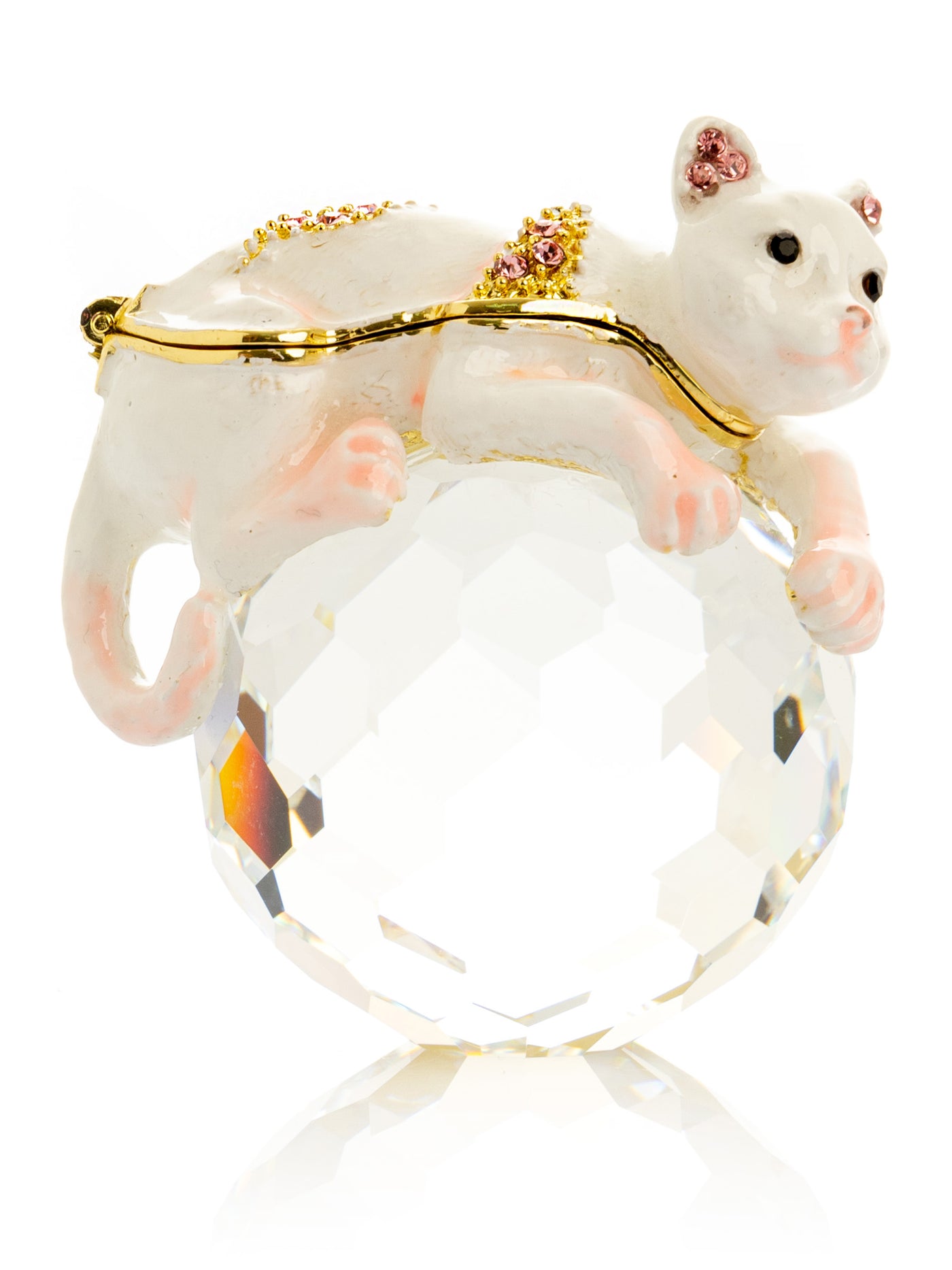 Keren Kopal White Cat on Crystal