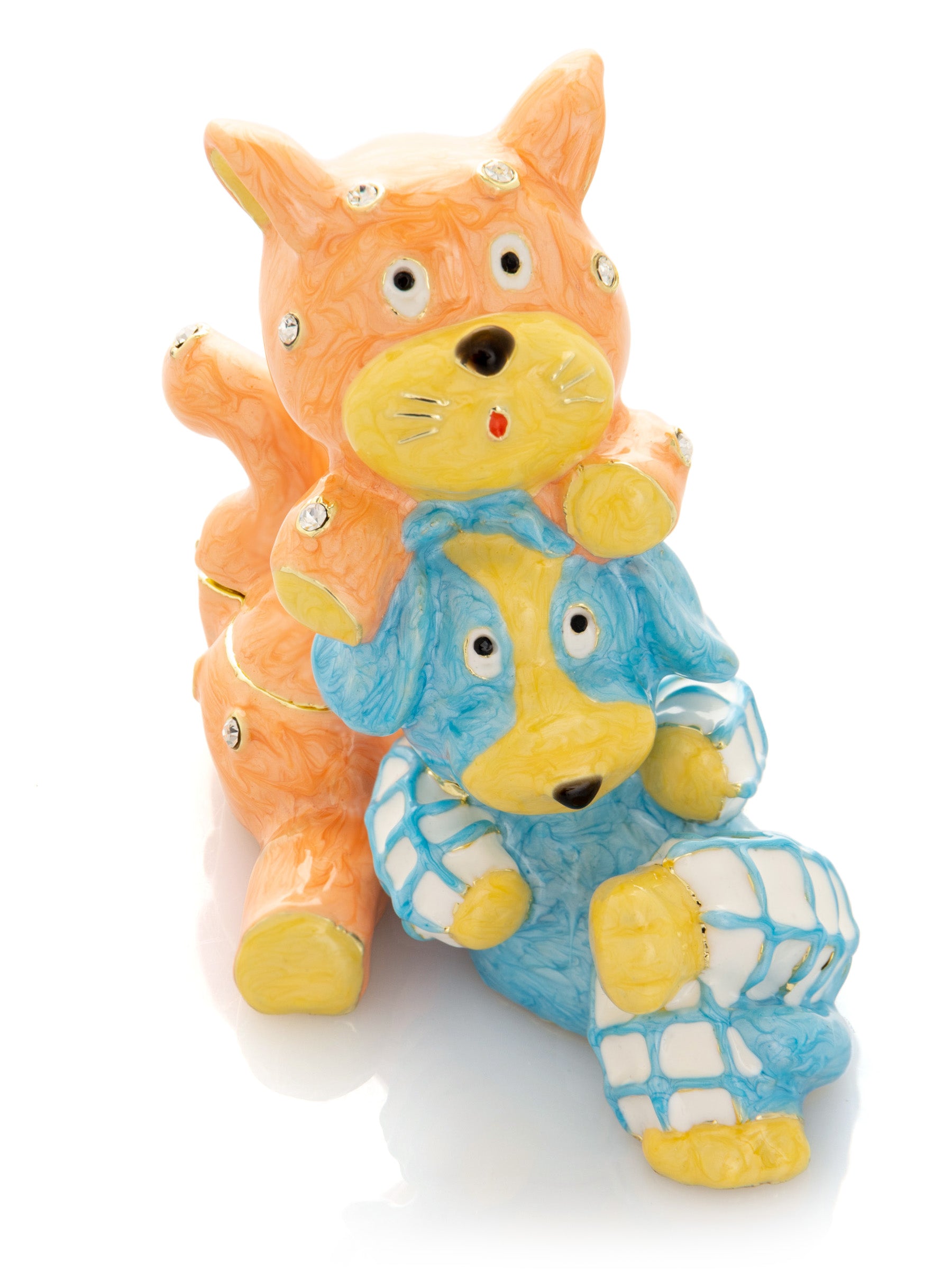 Keren Kopal Cat & Dog Friends sitting Together