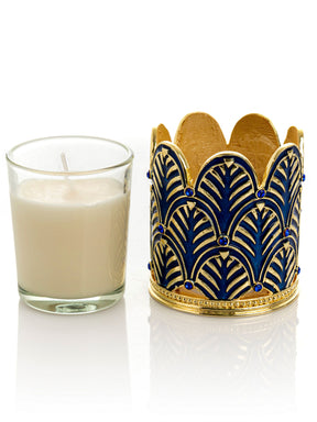 Keren Kopal Blue Decorated Candle Holder