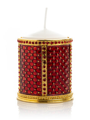 Keren Kopal Red Decorated Candle Holder