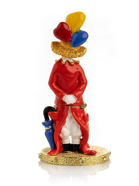 Funny Circus Clown with Umbrella trinket box