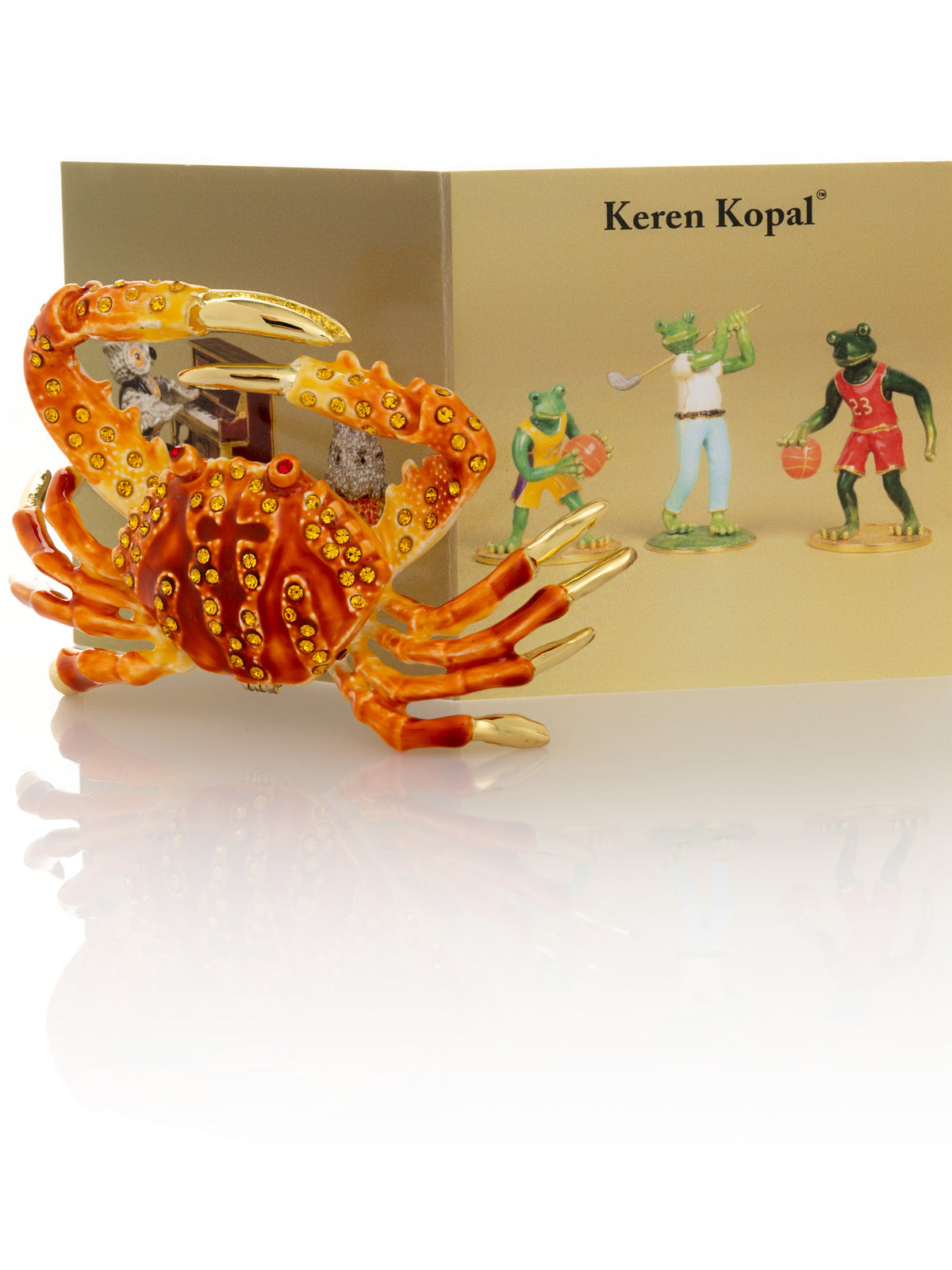 Boîte à bijoux Crabe Orange