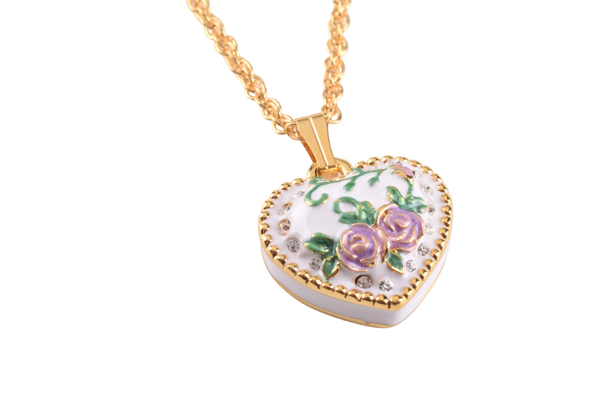 Keren Kopal White Heart shaped Pendant Necklace
