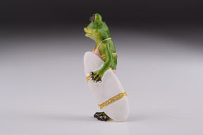 Keren Kopal Frog Holding a Surfboard