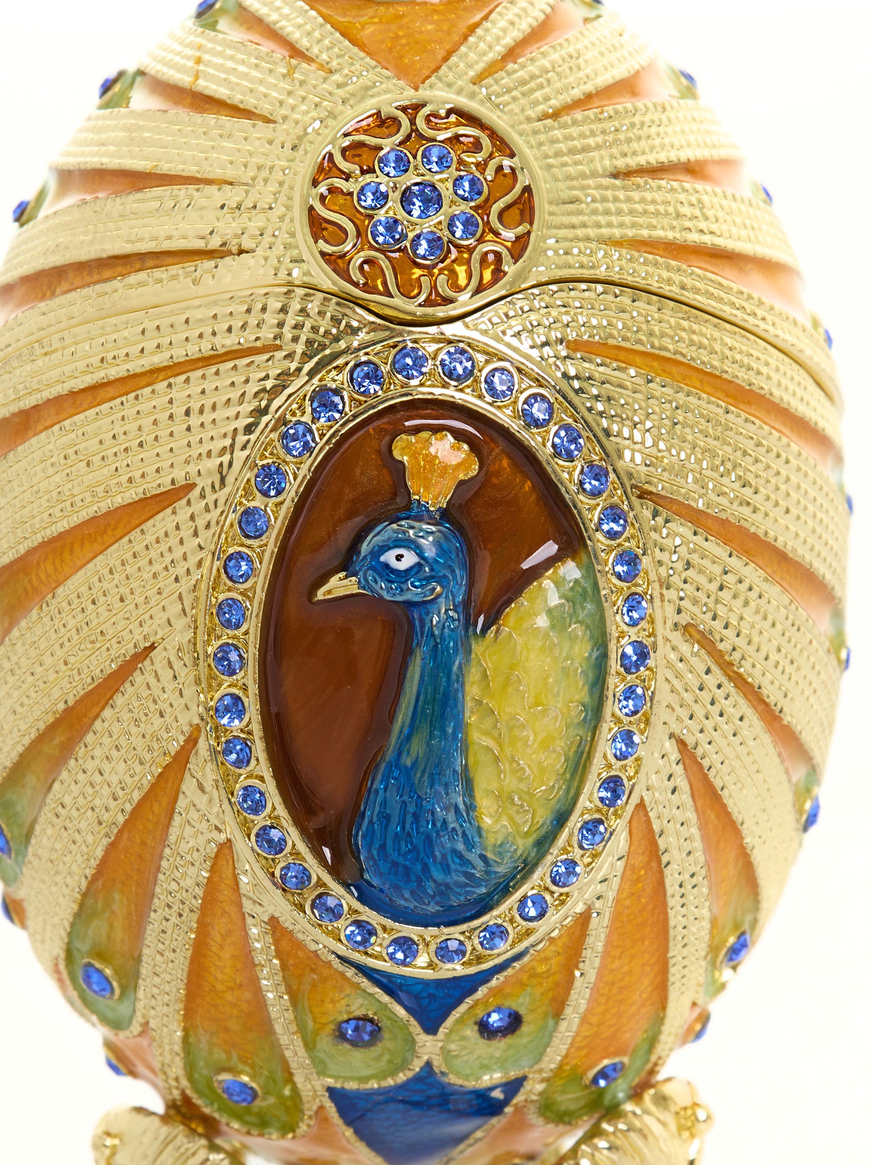 Colorful Peacock Faberge Egg