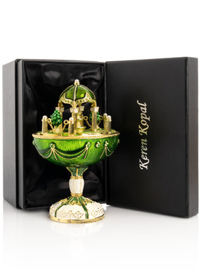 Garden Pavilion Design Cupola Fountain Green Egg Limited Edition of 250 Trinket Box