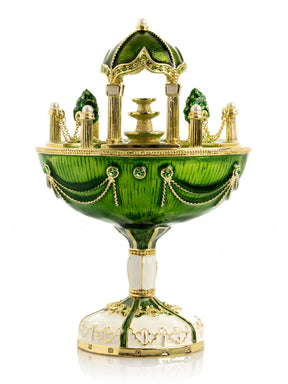 Garden Pavilion Design Cupola Fountain Green Egg Limited Edition of 250 Trinket Box
