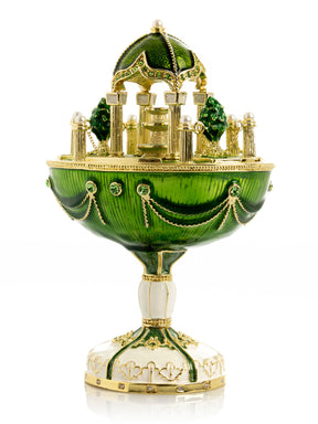 Garden Pavilion Design Cupola Fountain Green Egg Limited Edition of 250 Trinket Box