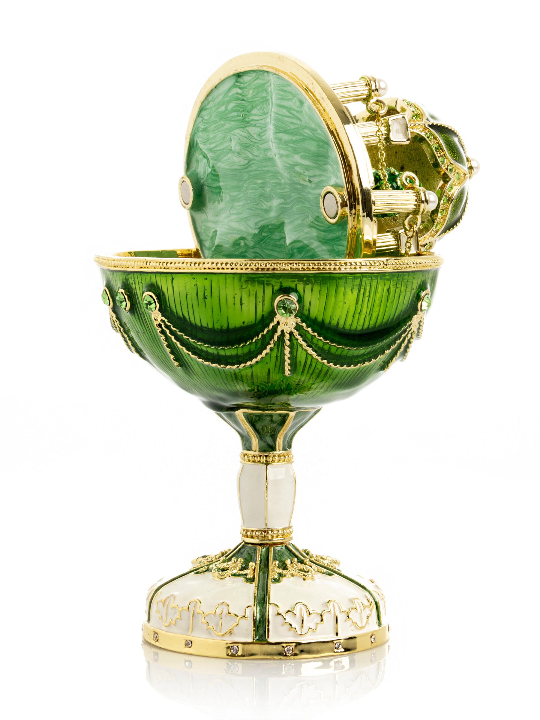Garden Pavilion Design Cupola Fountain Green Egg Limited Edition of 250 Trinket Box
