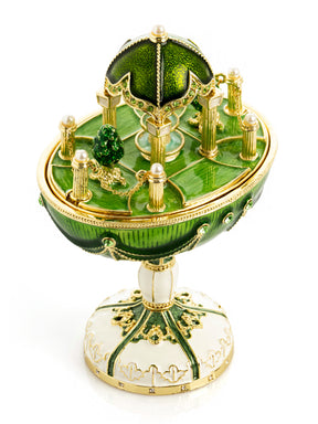 Garden Pavilion Design Cupola Fountain Green Egg Limited Edition of 250 Trinket Box
