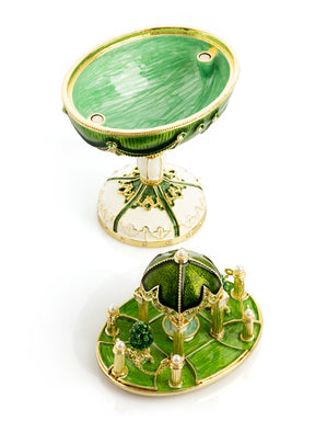Garden Pavilion Design Cupola Fountain Green Egg Limited Edition of 250 Trinket Box
