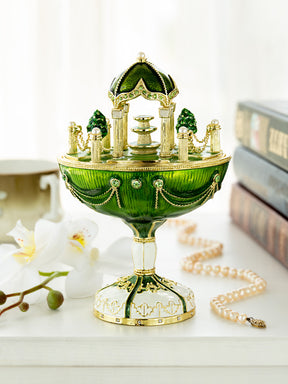Garden Pavilion Design Cupola Fountain Green Egg Limited Edition of 250 Trinket Box