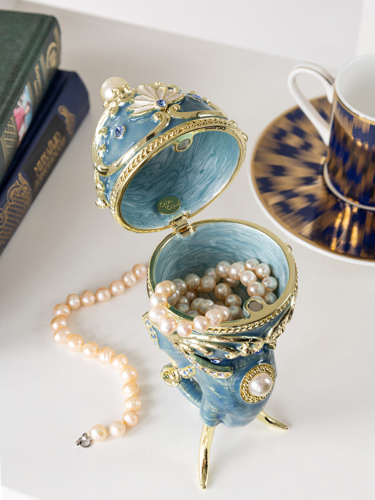 Keren Kopal Unique Easter Egg Elephant Pedestal