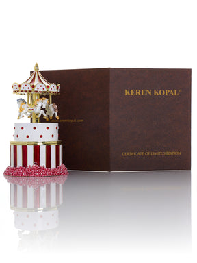 Keren Kopal Red Wind up Horse Carousel & trinket Box Limited Edition 1-250