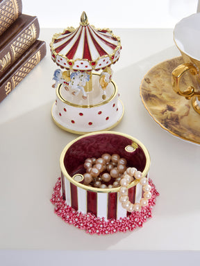 Keren Kopal Red Wind up Horse Carousel & trinket Box Limited Edition 1-250