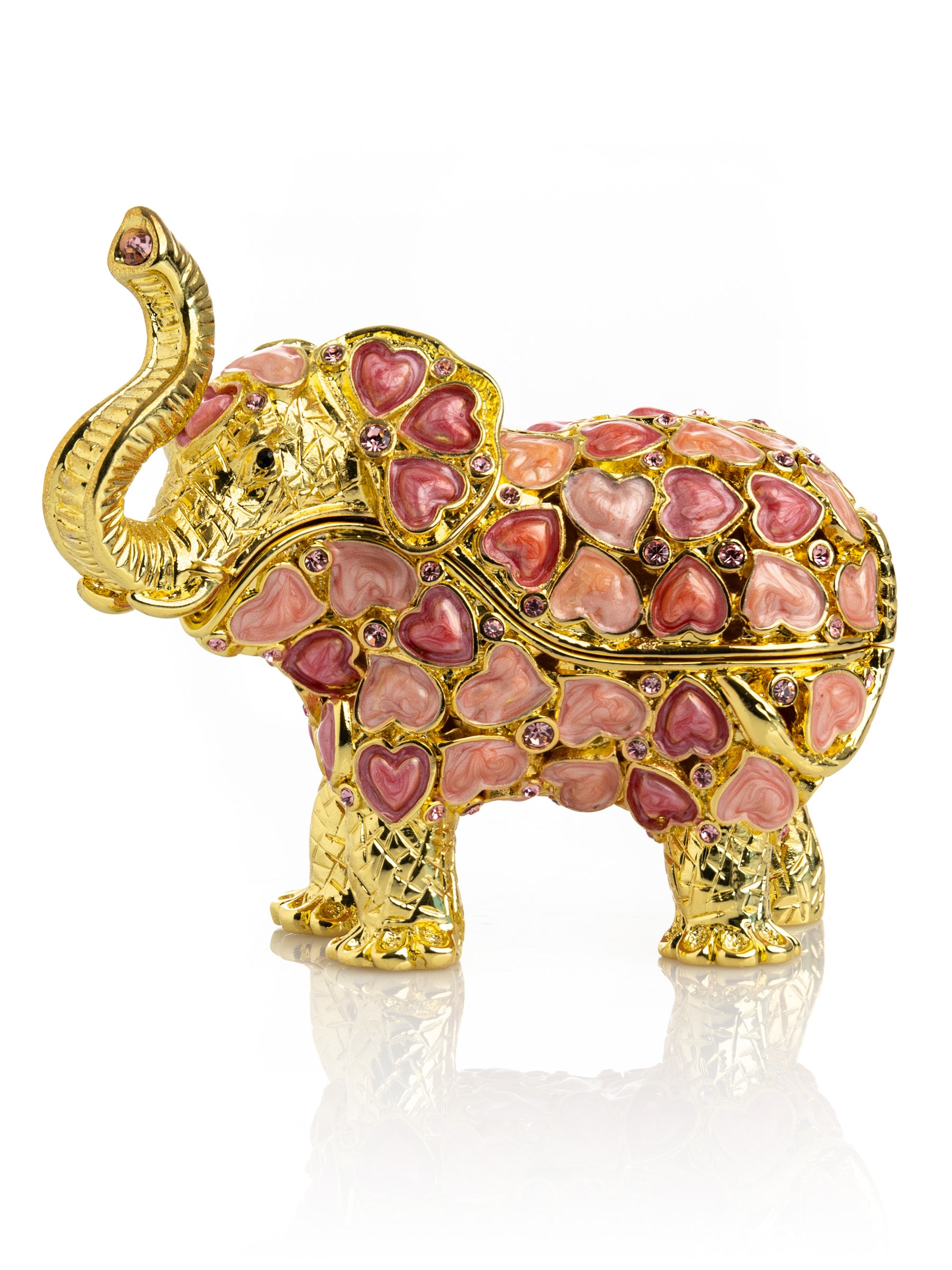 Golden Elephant with Hearts