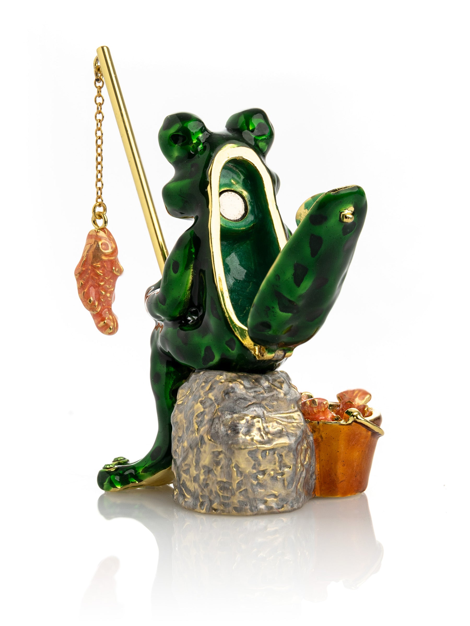 Fishing Frog trinket box