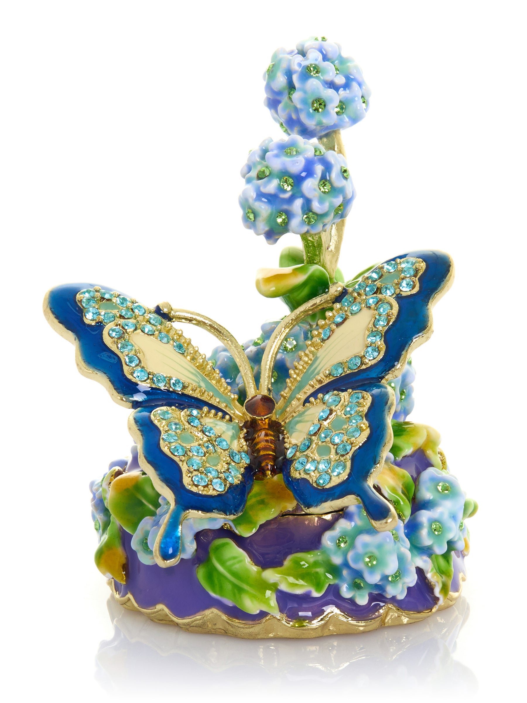 Blue Butterfly on Flowers