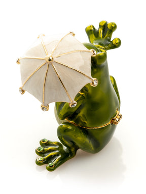 Keren Kopal Frog holding an Umbrella