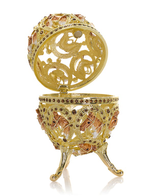 Keren Kopal Golden Easter Egg decorated with Horses